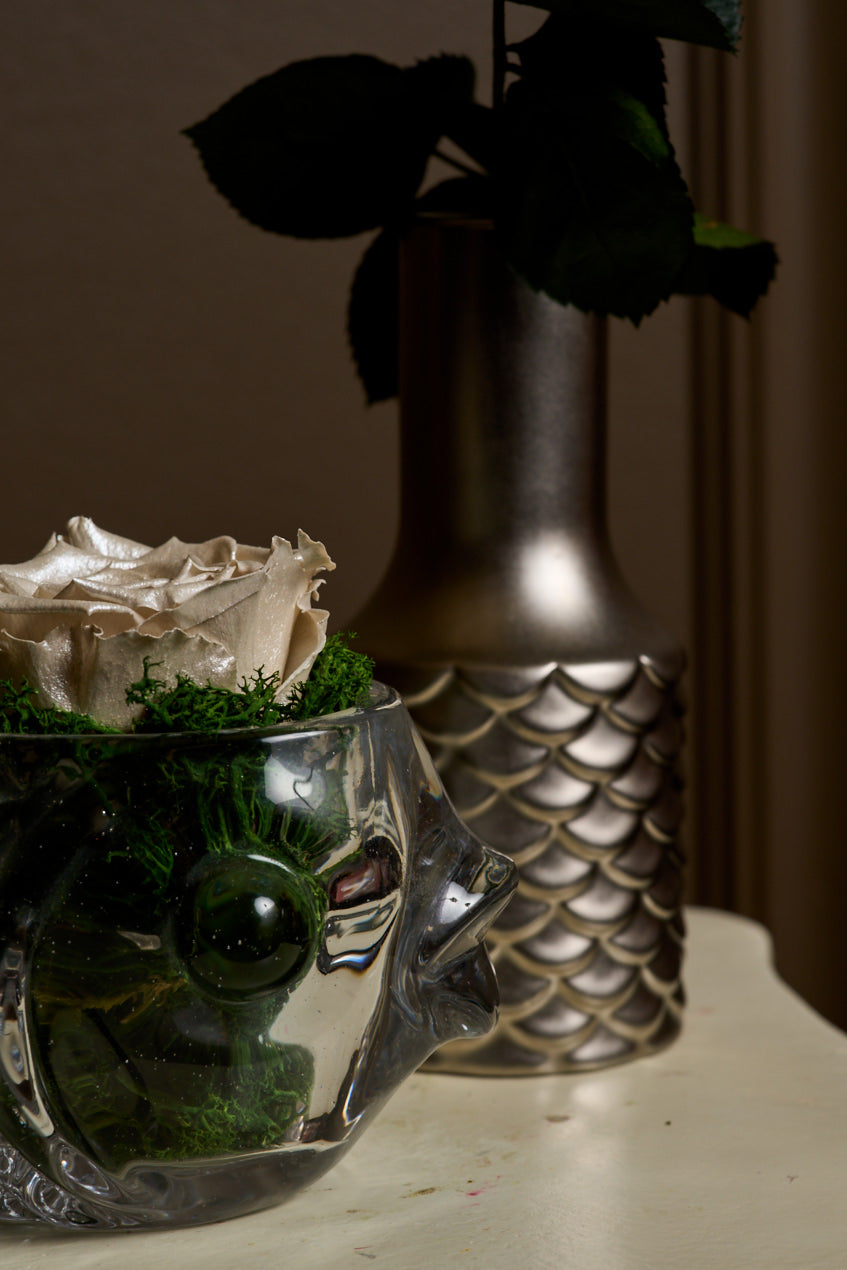 Glass Fish & Bud Vase